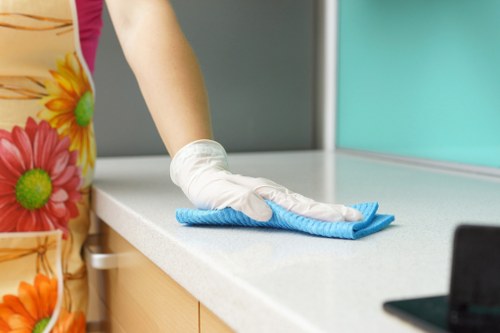 Careful deep cleaning of a sofa in a central London property