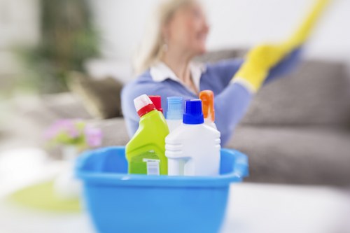 Local oven cleaner working in a central London flat in W1W