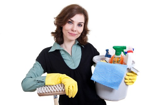 Professional cleaners maintaining a central London workplace in W1W